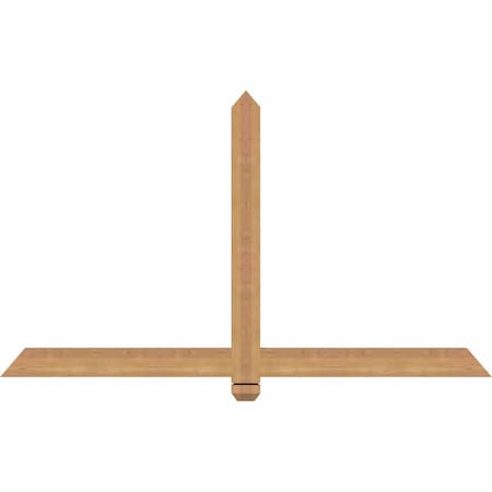 Ekena Millwork Eugene Smooth Timber Gable Bracket, Western Red Cedar, 60"W x 35"H x 1 1/2"D x 3 1/2"F, 14/12 Pitch GBW060X35X0204EUG00SWR